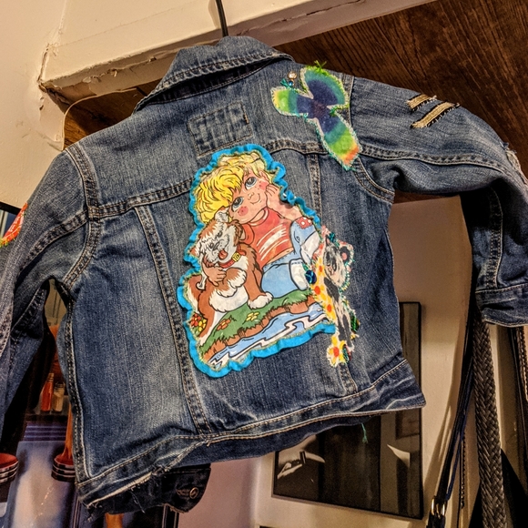 Other - Kids repurposed denim jacket w vintage 70s iron on